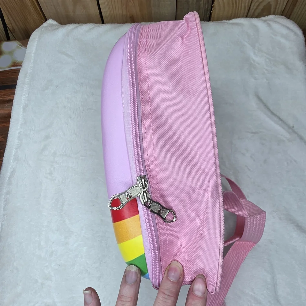 Disney Minnie Mouse Pink Backpack with Rainbow Design